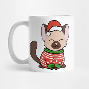 Christmas Sweater Siamese Cat Mug